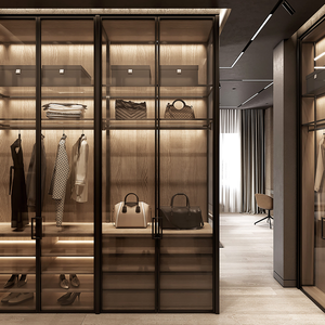 Bộ phong cách phòng ngủ không dệt LED dải đồ nội thất melamine xử lý cửa tủ quần áo tủ khóa an toàn mở rộng cho hội thảo - Product Image 1