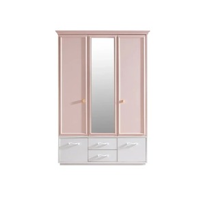 FSC-<span class=keywords><strong>Armario</strong></span> moderno para niños <span class=keywords><strong>con</strong></span> <span class=keywords><strong>espejo</strong></span>, 2 puertas, 4 cajones, muebles pequeños de madera duraderos para dormitorio de hotel y Villa - Product Image 2