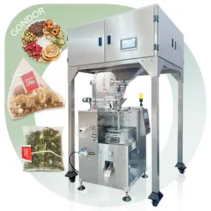 Filtro Interior Exterior pequeño Herbal automático Fuso bolsa de goteo llenar máquina de paquete de hojas de té con etiqueta e hilo
