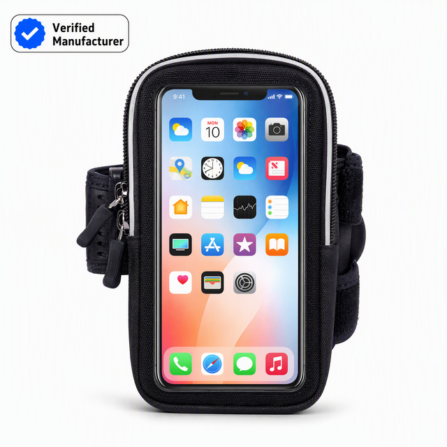 High Quality Reflective Running Phone Holder Custom Brand Logo Sports Arm Bag Case for Marathon Exercise Cycling Men Women