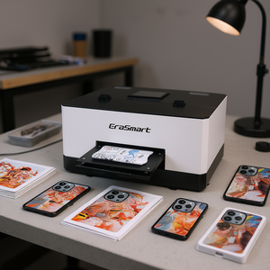 Imprimante UV à plat EraSmart A5 à jet d'encre pour cartes d'identité, coques de téléphone, impression multicolore 2400 DPI, impression automatique avec contrôle par application - Product Image 2