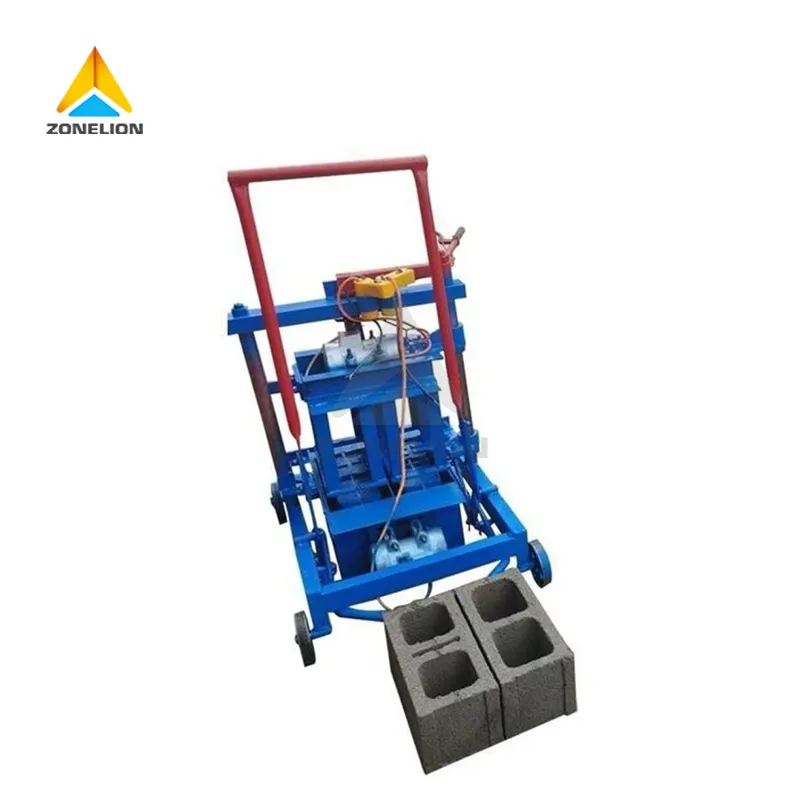 Semi Automatic Interlocking Vibrating Soil Cement Brick Maker Machinery Concrete Hollow Egg Laying Block Making Machine