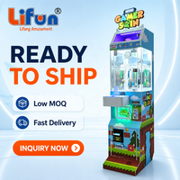LIFUN Mini Distributeur de Prémiers à Clip Rotatif pour Gamers, 24 Clips, à Monnayeur, Jeu de Cadeaux, Meilleures Ventes, Jeu d'Arcade en Libre-Service