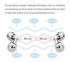Vẻ đẹp công cụ cơ thể da nâng mỏng thép không gỉ làm mát quả bóng Massager 3D V mặt băng con lăn <span class=keywords><strong>massage</strong></span> mặt máy - Product Image 2