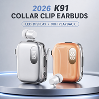 Auriculares con Clip para Cuello K91 2026, Reducción de Ruido ENC, Pantalla LED, 90H de Reproducción, 600H en Espera, Carga Rápida Tipo-C