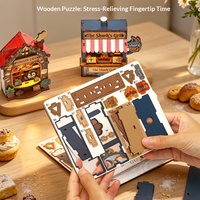 Aimant de réfrigérateur 3D, aimant décoratif pour réfrigérateur avec lumière |   Mini puzzle en bois pour adultes, décoration de cuisine à domicile