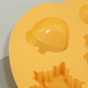 Silicone Cake Mold 7 Holes Pumpkin Leaf Squirrel Baking Mold Lemon Yellow Cake Tools - Product Image 2