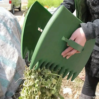 Recogedor de Hojas de Plástico, Rastrillo para Jardín, Herramienta de Limpieza para Exteriores, para Recoger Hojas
