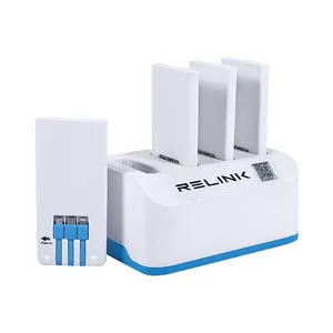 Relink-batería portátil de 4 puertos, estación de carga rápida, Powerbank compartido