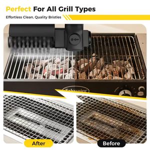 Nouvelle brosse <span class=keywords><strong>de</strong></span> nettoyage automatique puissante pour barbecue, tête <span class=keywords><strong>de</strong></span> brosse en acier inoxydable, brosse électrique pour barbecue extérieur - Product Image 6