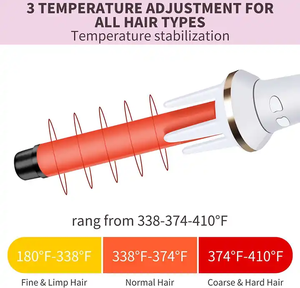 Rizador de Pelo de Cerámica de 28 mm, Rizador Eléctrico con Calentamiento PTC, Herramienta de Peinado Portátil para Rizos Duraderos - Product Image 6