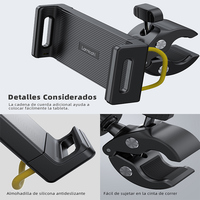 Support de tablette robuste Lamicall BT01 pour tapis de course, vélo de spinning, fixation au guidon, rotation à 360°, support de téléphone pour vélo d'intérieur