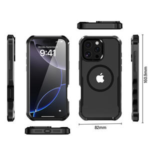جراب واقي مغناطيسي 3 في 1 لهاتف آيفون 16 برو-غطاء مقاوم للصدمات/الغبار/مقاوم للماء من المصنع مباشرة - Product Image 3