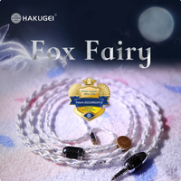 Câble audio coaxial HAKUGEI Fox en argent pur avec blindage combiné 3.5 2.5 4.4 Mmcx 0.78 QDC pour microphone/haut-parleur