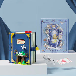 MOC conte de fées ville <span class=keywords><strong>Alice</strong></span> magique princesse Collection affichage <span class=keywords><strong>livre</strong></span> d'histoire bricolage assemblage briques jouets blocs de construction ensembles pour filles - Product Image 3