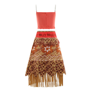 Toddler Halloween Costume Vaiana Adventure Summer Girls Beach Dress Princess <strong>Moana</strong> Costume With Wig Necklace - Product Image 4