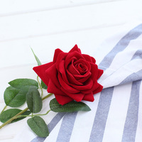 Meistverkaufte Große Künstliche Samt-Blumen Weiße Rote Rosen Handgefertigt Modern Hochzeit Ostern Heim-Deko Neujahr Valentinstag