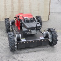 Mesin Pemotong Rumput 9hp 4wd Roda Empat Kelas Industri 4-Tak Berbahan Bakar Bensin dengan Starter Elektrik dan Remote Control