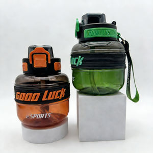 Bouteille d'eau en plastique réutilisable pour le sport et <span class=keywords><strong>la</strong></span> gym, sans BPA, de qualité alimentaire, inodore, facile à nettoyer, avec couvercle - Product Image 4