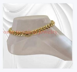 Tobillera, Pulsera, Collar y Gargantilla de Moda Estilo EE. UU. Joyería de Oro de 14k Cadena de Eslabones Cubanos Dorada Estilo Miami de 6mm a 14mm Unisex - Product Image 3