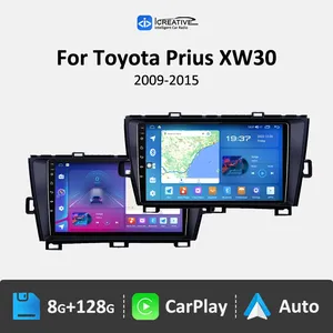 UIS7862 QLED 8G+128G Android 10 สำหรับ Prius XW30 ปี 2009 - 2015 เครื่องเล่นวิทยุในรถยนต์ มัลติมีเดีย เครื่องเล่นวิดีโอ GPS สเตอริโอ CarPlay - Product Image 2