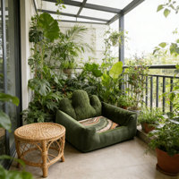 Canapé-lit pour chat/chien de haute qualité, vert foncé, écologique, avec base antidérapante, dossier en forme de cactus lavable, nouveau design tendance