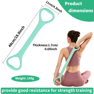 <span class=keywords><strong>Banda</strong></span> de Resistencia de Silicona Antideslizante en Forma de 8 para Ejercicios en Casa, Bandas Elásticas en Forma de 8 para Brazos, Piernas, Hombros, Yoga y <span class=keywords><strong>Pilates</strong></span> - Product Image 2