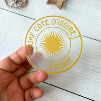 Fabrication de gobelets cosmétiques imperméables à l'eau et imprimés UV pour bouteilles d'ordinateur portable autocollants transparents en PVC avec logo autocollants découpés personnalisés