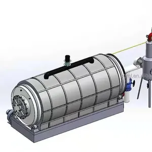 5ton atık plastik pyrolysis makinesi mini atık lastik plastik geri dönüşüm yakıt yağ piroliz makinesi