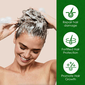 Shampoo à l'huile d'argan et de romarin en marque privée, vegan, naturel, antipelliculaire, réparateur, pour cheveux secs et favorisant une croissance durable des cheveux - Product Image 4