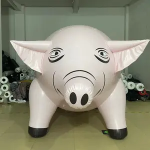 Globo de helio gigante de publicidad de alta calidad cerdo volador inflable gigante rosa a la venta