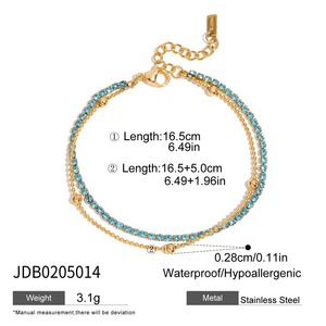 สร้อยข้อมือ <span class=keywords><strong>JoJo</strong></span> 18K ทองคำขาวสแตนเลสสตีล ลายตาปีศาจ สไตล์โบฮีเมียน ประดับเพชรซิคอน สำหรับสะสมเครื่องประดับ - Product Image 6