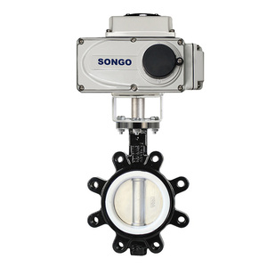 Válvula de Compuerta Motorizada de Acero Inoxidable 304 con Sello de PTFE, Tipo On/Off, PN16 DN80, 110V CA, con Actuador - Product Image 1
