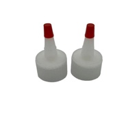 Bouchons de distribution 28 mm en plastique LDPE, anti-fuite, anti-déversement, pour bouteilles à usage chimique, avec embout rouge naturel et orifice de 0,030 po.