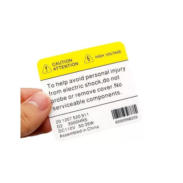Self Adhesive Thermal Paper Transfer Sticker Warning Labels Waterproof Heat-Resistant OEM Custom Available Electronics Appliance