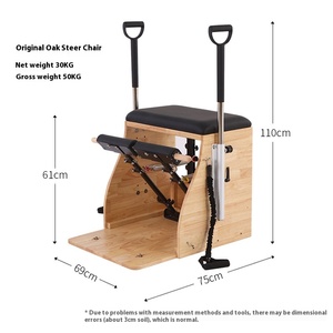 Ensemble Reformer Pilates Multifonctionnel en Bois PU avec Correcteur de Posture, Chaise Combo Barrel, Pédales Séparées et Poignées de <span class=keywords><strong>Yoga</strong></span> pour Reformer Pilates - Product Image 6