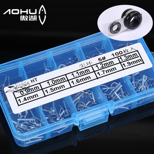 Anneaux de guidage en céramique Aohu pour canne à pêche en eau salée, accessoires de pêche à la ligne en acier inoxydable - Product Image 5