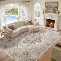 Tapis de salon moderne de luxe à motifs géométriques en polyester, tapis épais et rembourré, antimicrobien, résistant au feu