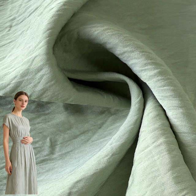 In Stock Breathable and Softness Crepe Rayon Nylon Fabric for Women Casual Dress