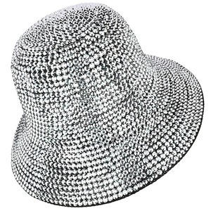 Sombrero de Pescador Hua Liyu con Pedrería Plateada, Hecho a Mano, con Incrustaciones de Diamantes, Estilo Individualista - Product Image 4