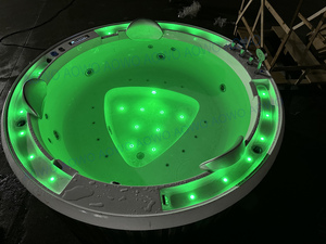 Baignoire extérieure spa de forme ronde gazebo piscine à remous <span class=keywords><strong>jacuzzi</strong></span> rond Spa de jardin extérieur baignoire à remous en acrylique blanc <span class=keywords><strong>bulle</strong></span> - Product Image 2