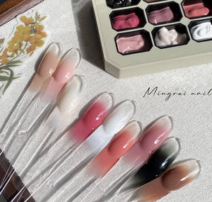 9-Color Nine-Grid UV Nail Polish Pallet 2G Gradient <span class=keywords><strong>Patpat</strong></span> Gel Soak-Off DIY Gel de diseñador francés - Product Image 3