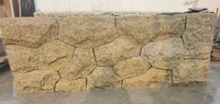 Pierre murale en granit jaune Popo pour aménagement paysager de cour de villa moderne européenne et américaine avec garantie d'un an