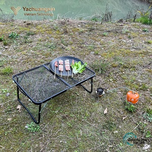 Table pliante en maille pour barbecue extérieur, camping, cuisinière à charbon de bois pour la cuisson au barbecue - Product Image 5