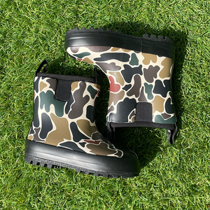 Bottes <span class=keywords><strong>de</strong></span> pluie imperméables en caoutchouc camouflage à motif personnalisé, bottes <span class=keywords><strong>de</strong></span> pont en néoprène pour activités <span class=keywords><strong>de</strong></span> plein air, pêche et bateau - Product Image 3