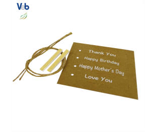 Tarjeta de Papel Kraft Ecológica Negra con Diseño de Siluetas de Flores de Estaciones del Año, Personalizada por Diseñadores Profesionales - Product Image 5