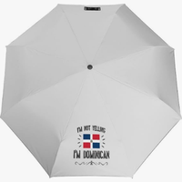 Bonito Paraguas con Diseño de la Bandera Nacional de República Dominicana, Resistente al Agua y al Sol, con Estampado de Emblema, Totalmente Automático