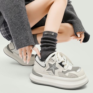 Zapatillas deportivas retro para mujer al por mayor, con <span class=keywords><strong>plataforma</strong></span> gruesa de EVA suave, de malla, con cordones, para caminar y uso casual. - Product Image 5