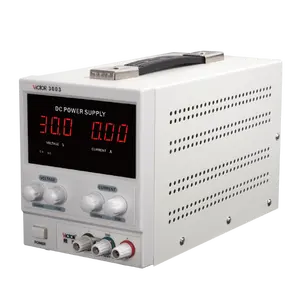 VICTOR 3003-Banco de salida única, fuente de alimentación CC, estabilizador de corriente de voltaje 30V 3A, pantalla ajustable de 3 LED