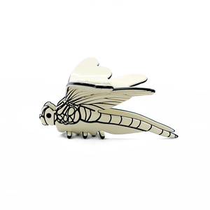 CANAYUAN Diseño Personalizado, Pinza de Pelo de Acetato con Grabado de Libélula y Mariposa de Doble Capa de 9 cm, Venta al por Mayor Personalizada - Product Image 4
